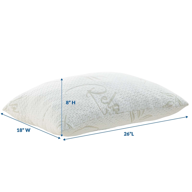 Modway Relax Rayon and Polyester Fabric Standard/Queen Size Pillow in White