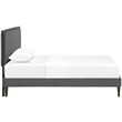 Modway Camille Fabric Upholstered Twin Platform Bed in Gray
