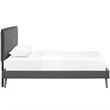 Modway Camille Polyester Upholstered Queen Platform Bed in Gray