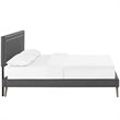 Modway Jessamine Fabric Upholstered Queen Platform Bed in Gray
