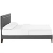 Modway Jessamine Fabric Upholstered Queen Platform Bed in Gray