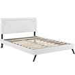 Modway Josie Vinyl Upholstered Queen Platform Bed in White