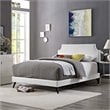 Modway Laura Vinyl Upholstered/Wood Frame Queen Platform Bed in White
