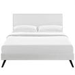 Modway Phoebe Faux Leather Upholstered King Platform Bed in White
