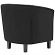 Modway Prospect Modern Performance Velvet and Wood Armchair in Black