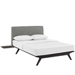 Modway Tracy 3-Piece MDF and Rubberwood Queen Bedroom Set in Cappuccino/Gray