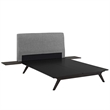 Modway Tracy 3-Piece MDF and Rubberwood Queen Bedroom Set in Cappuccino/Gray