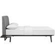 Modway Tracy 3-Piece MDF and Rubberwood Queen Bedroom Set in Cappuccino/Gray