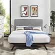 Modway Tracy 3-Piece MDF and Rubberwood Queen Bedroom Set in Cappuccino/Gray