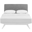 Modway Tracy Modern MDF and Rubberwood King Bed in White/Gray