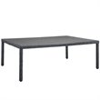 Modway Summon 11-Piece Rattan Fabric Patio Dining Set in Canvas Gray/Navy