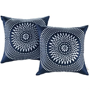 modway outdoor pillow in cartouche (set of 2)