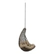 Modway Abate Steel Rattan Outdoor Patio Swing Chair without Stand in Black/Mocha