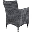 Modway Summon 4-Piece Rattan Fabric Patio Dining Chairs in Antique Canvas/Beige