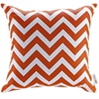 Modway 2-Piece Polyester Fabric Outdoor Patio Pillow Set in Chevron Orange