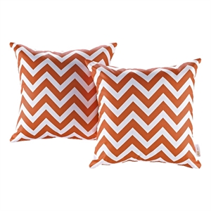 modway modway two piece outdoor patio pillow set in chevron