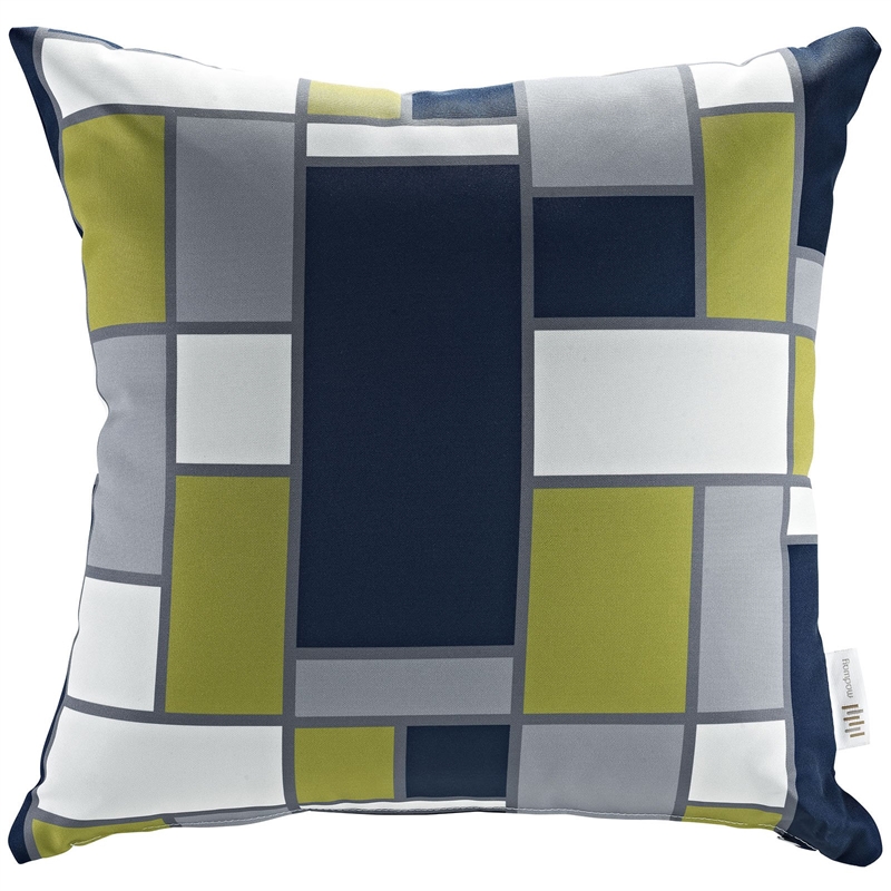 Modway 2-Piece Polyester Fabric Outdoor Patio Pillow Set in Rectangle