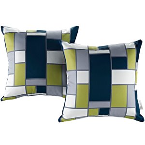 modway modway two piece outdoor patio pillow set in rectangle