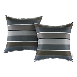 modway modway two piece outdoor patio pillow set in stripe