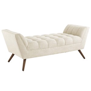 modway response medium upholstered fabric bedroom bench