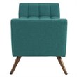 Modway Response Medium Modern Finely Upholstered Fabric Bench in Teal Blue