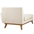 Modway Engage Right-Facing Upholstered Fabric and Wood Chaise in Beige