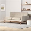 Modway Engage Left-Arm Upholstered Fabric and Wood Loveseat in Beige