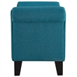 Modway Rendezvous Modern Polyester Fabric and Wood Bench in Teal Blue