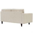 Modway Empress Left-Facing Upholstered Polyester Fabric Loveseat in Beige