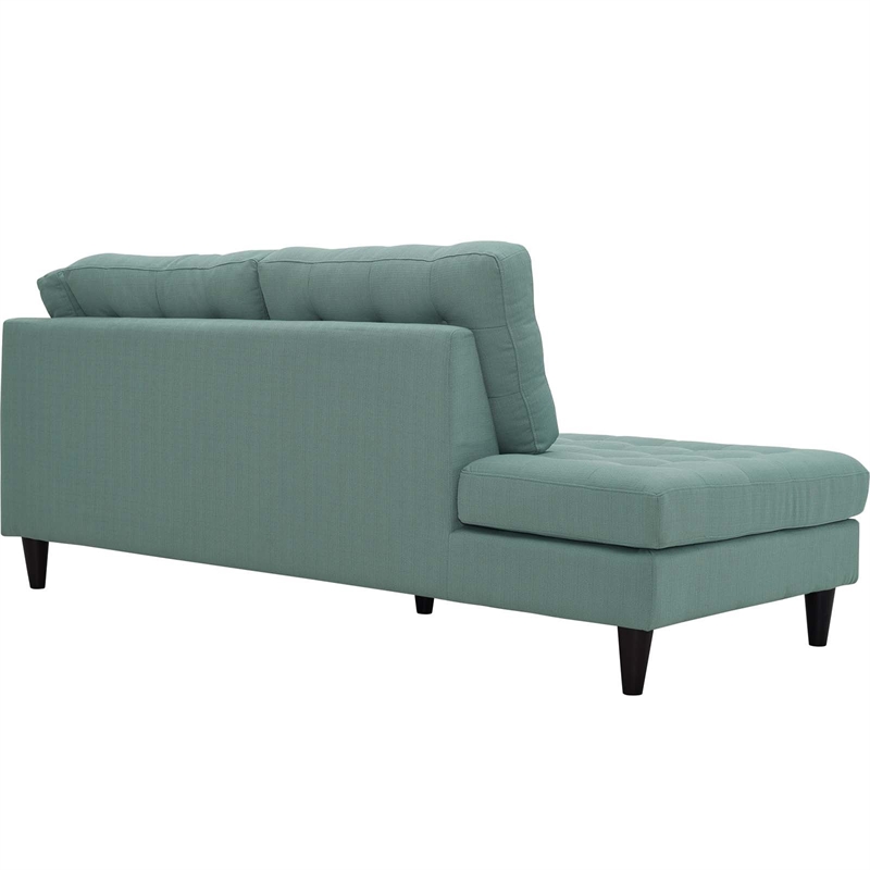 Modway Empress Upholstered Polyester Fabric Left Facing Chaise in Laguna