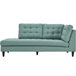 Modway Empress Upholstered Polyester Fabric Left Facing Chaise in Laguna