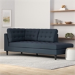 Modway Empress Upholstered Polyester Fabric Right Facing Chaise in Azure