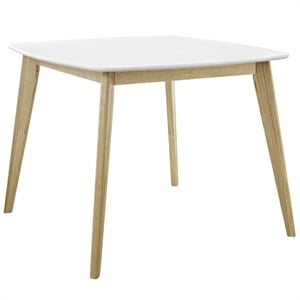 Modway Stratum 40&quot Modern Style MDF Wood Dining Table in White
