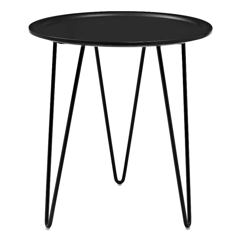 Modway Digress Modern Fiberboard Wood and Steel Side Table in Black
