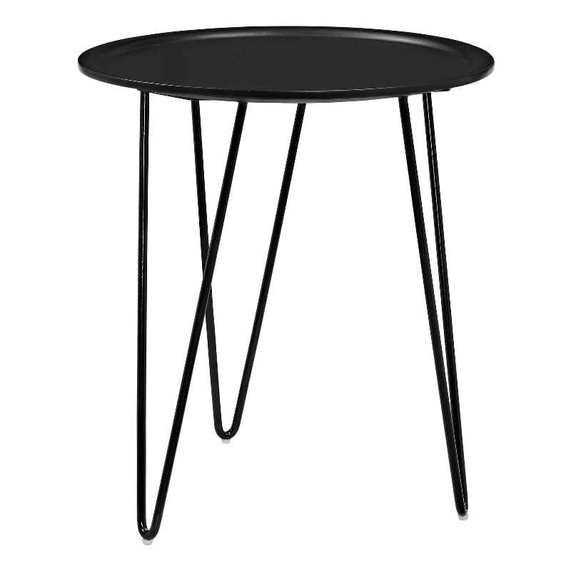 Modway Digress Modern Fiberboard Wood and Steel Side Table in Black
