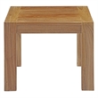 Modway Upland Solid Teak Wood Outdoor Patio Side Table in Natural