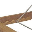 Modway Upland Solid Teak Wood Outdoor Patio Chaise in Natural/White