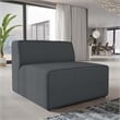 Modway Mingle Modern Style Polyester Fabric Armless Chair in Gray