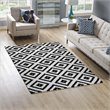 Modway Alika Trellis 5' x 8' Area Rug in Black and White