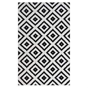 Modway Alika Trellis 5' x 8' Area Rug in Black and White