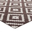 Modway Alika Trellis 5' x 8' Area Rug in Ivory and Brown