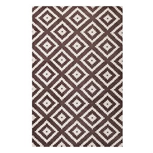 Modway Alika Trellis 5' x 8' Area Rug in Ivory and Brown
