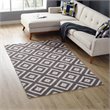 Modway Alika Trellis 5' x 8' Area Rug in Ivory and Charcoal