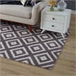 Modway Alika Trellis 5' x 8' Area Rug in Ivory and Charcoal