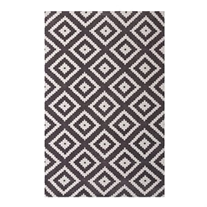 Modway Alika Trellis 5' x 8' Area Rug in Ivory and Charcoal