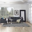 Modway Alika Trellis 8' x 10' Area Rug in Black and White