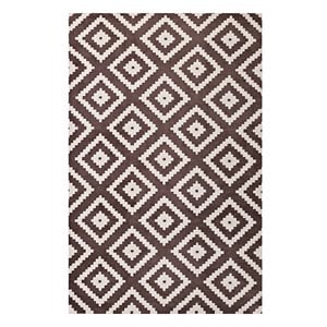 Modway Alika Trellis 8' x 10' Area Rug in Ivory and Brown