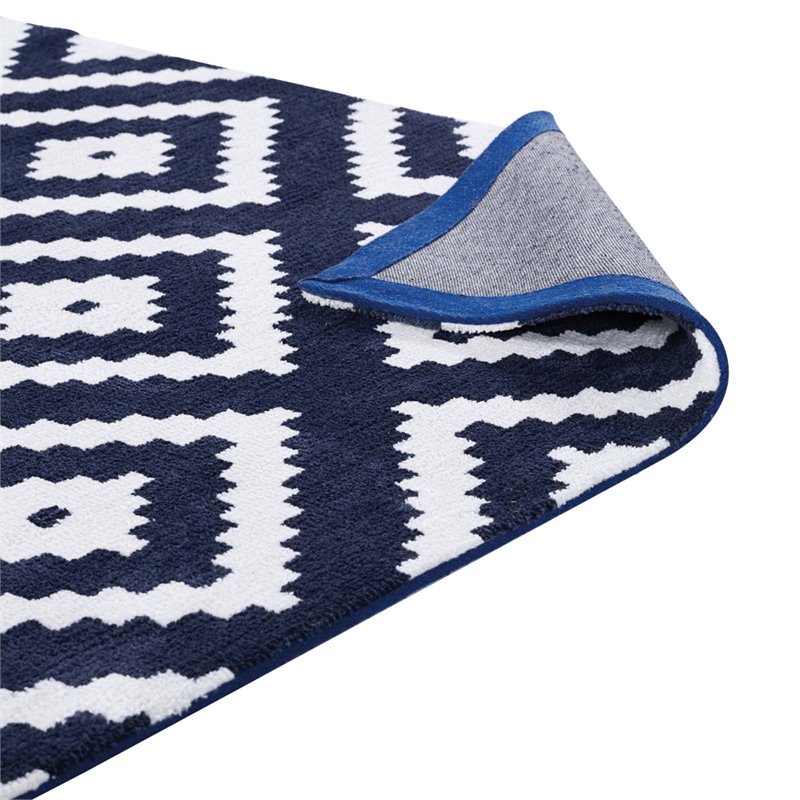 Modway Alika Trellis 8' x 10' Area Rug in Ivory and Navy