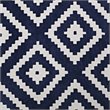 Modway Alika Trellis 8' x 10' Area Rug in Ivory and Navy