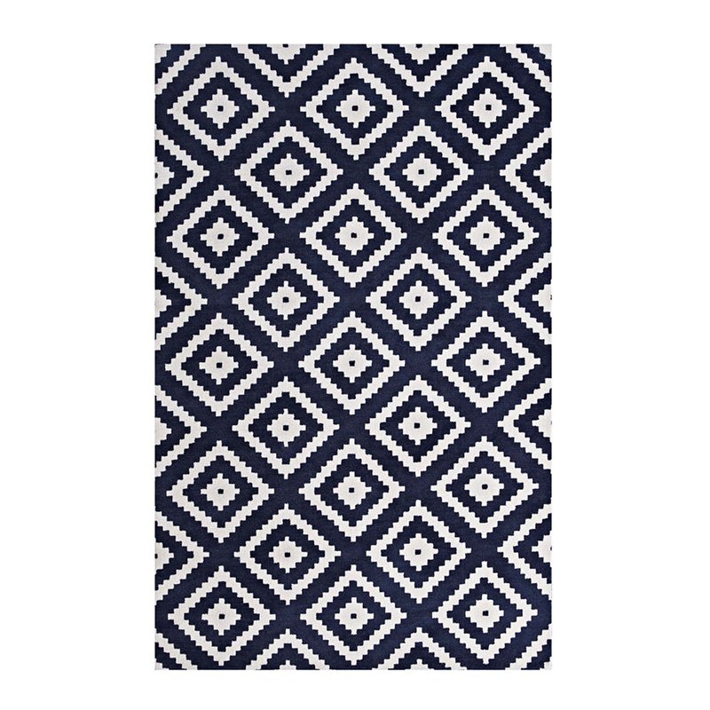 Modway Alika Trellis 8' x 10' Area Rug in Ivory and Navy